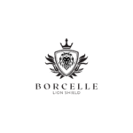 Black Elegant Lion King Shield Modern Logo Template